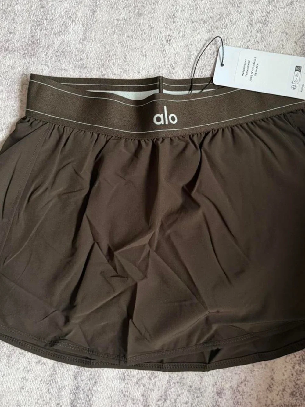 ALO Yoga Chocolate Brown Athletic Mini Skirt